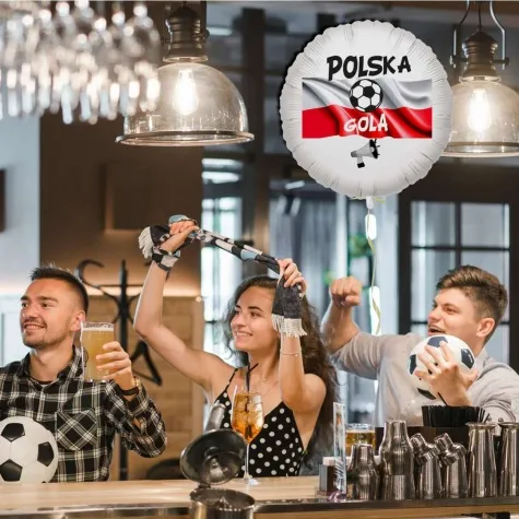 balon foliowy polska gola bialy 18 rnd
