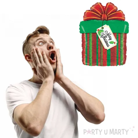 balon foliowy prezent z kokarda betallic 36 shp