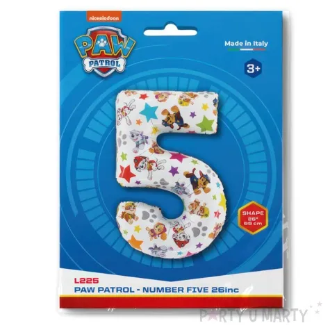 balon foliowy psi patrol cyfra 5 grabo 26 dgt