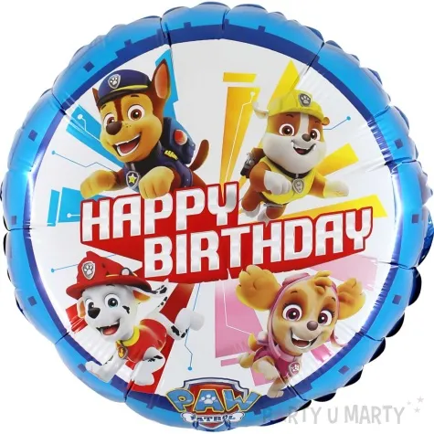 balon foliowy psi patrol happy birthday grabo 18 rnd