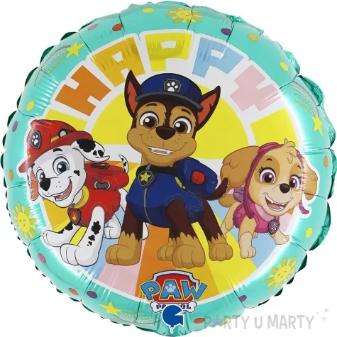 balon foliowy psi patrol happy grabo 18 rnd