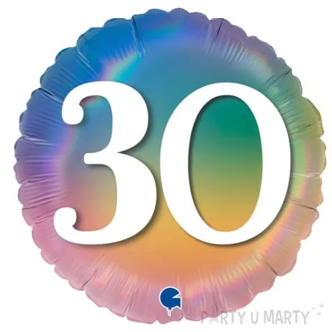 balon foliowy rainbow liczba 30 grabo 18 rnd