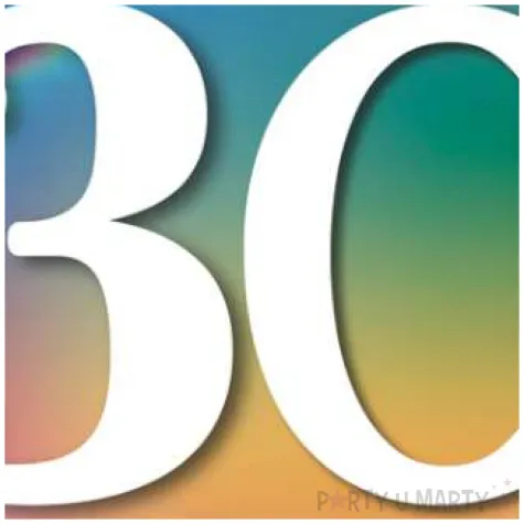 balon foliowy rainbow liczba 30 grabo 18 rnd