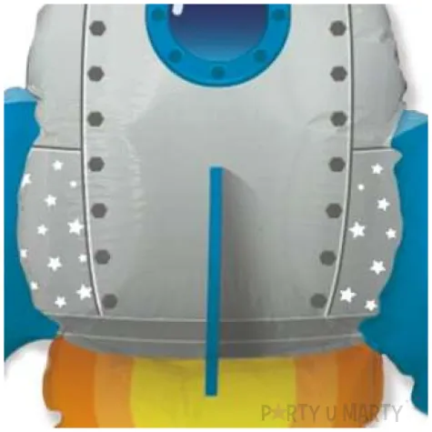 balon foliowy rakieta kosmos niebieski flexmetal 24 shp