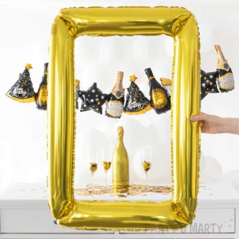 balon foliowy ramka selfie zloty partypal 34 shp