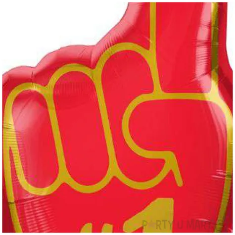 balon foliowy reka kibica numer jeden qualatex 37 rnd