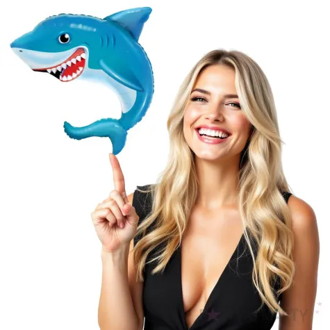 balon foliowy rekin usmiechniety qualatex 36 shp