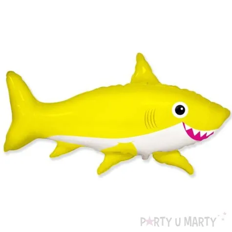 balon foliowy rekin usmiechniety zolty flexmetal 24 shp