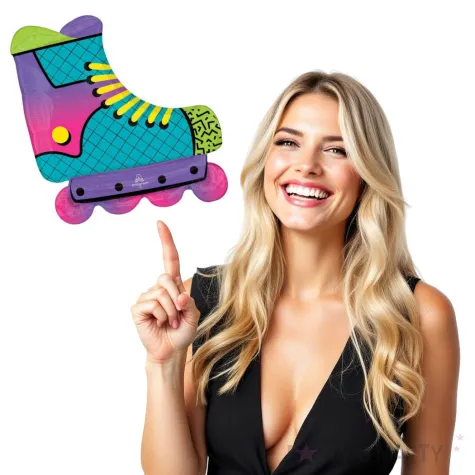 balon foliowy retro lyzworolki lata 90 amscan 27 shp