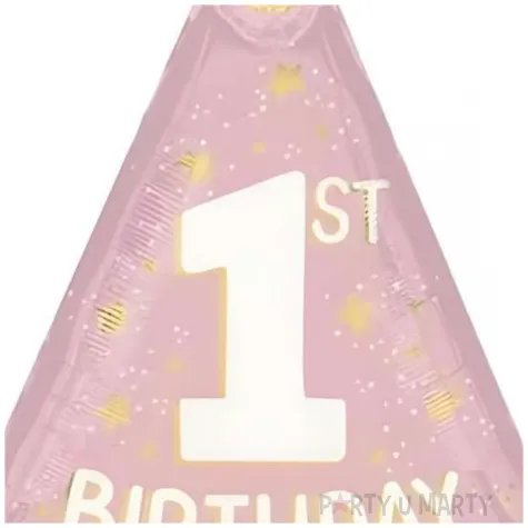 balon foliowy roczek dziewczynki rozowy amscan 18 shp