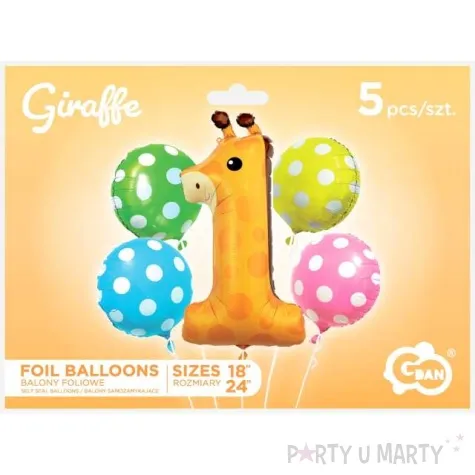 balon foliowy roczek zyrafa godan zestaw
