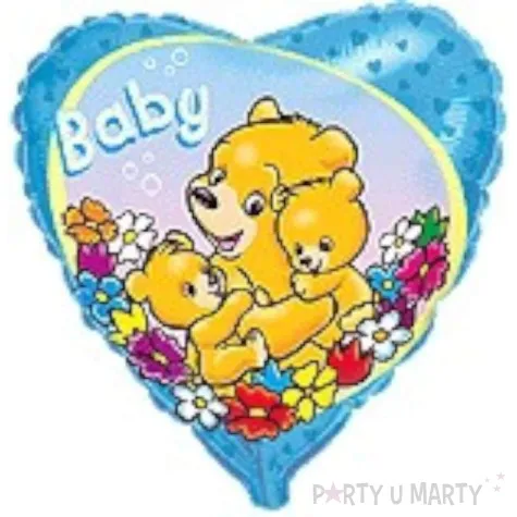 balon foliowy rodzinka misiow niebieski flexmetal 18 hrt