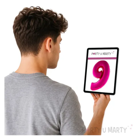 balon foliowy rozowa radosc cyfra 9 rozowy funnyfashion 41 dgt