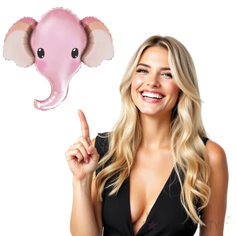 balon foliowy rozowy slonik flexmetal 24 shp