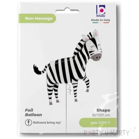 balon foliowy safari zebra betallic 50 shp