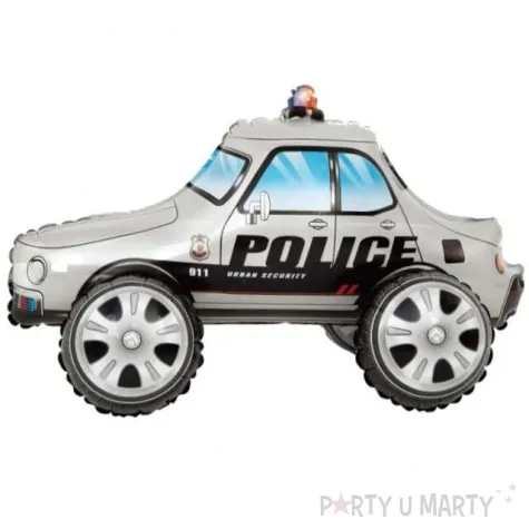 balon foliowy samochod policyjny srebrny partypal 26 shp