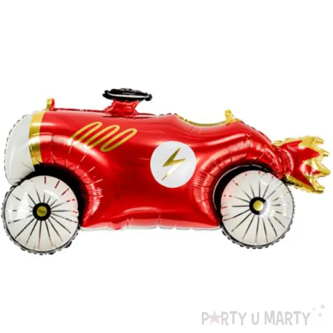 balon foliowy samochod z piorunem czerwony partydeco 36 shp