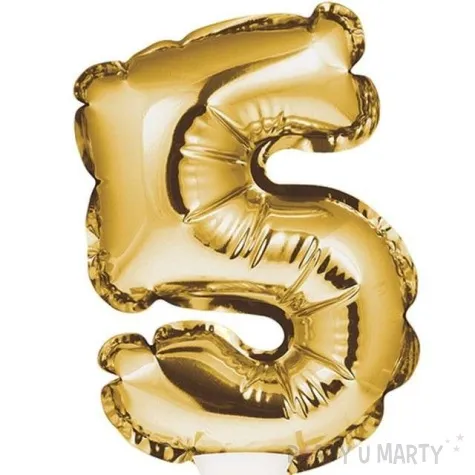 balon foliowy samopompujacy cyfra 5 zloty godan 9 dgt