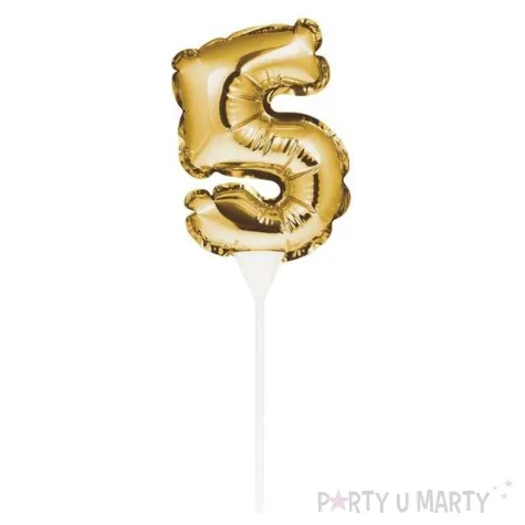 balon foliowy samopompujacy cyfra 5 zloty godan 9 dgt