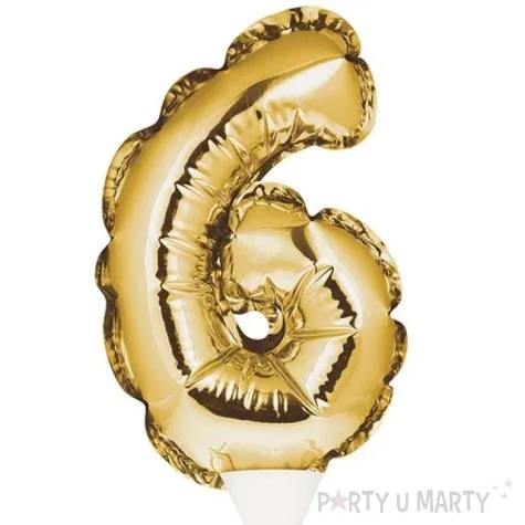 balon foliowy samopompujacy cyfra 6 zloty godan 9 dgt