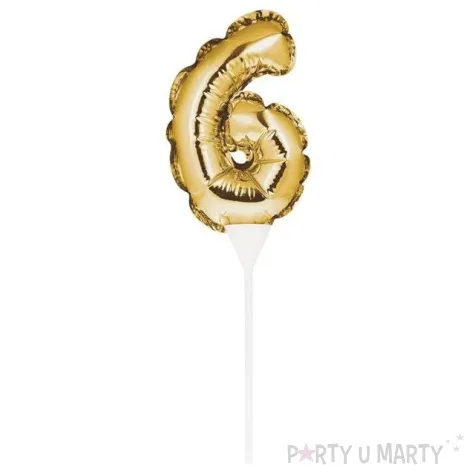 balon foliowy samopompujacy cyfra 6 zloty godan 9 dgt