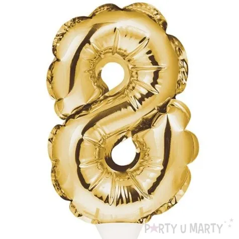 balon foliowy samopompujacy cyfra 8 zloty godan 9 dgt