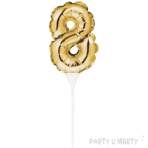 balon foliowy samopompujacy cyfra 8 zloty godan 9 dgt
