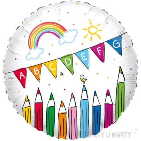 balon foliowy school start szkola amscan 17 rnd