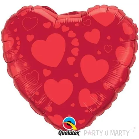 balon foliowy serca czerwony qualatex 18 hrt