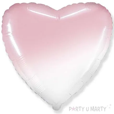 balon foliowy serce bialo rozowy flexmetal 18 hrt