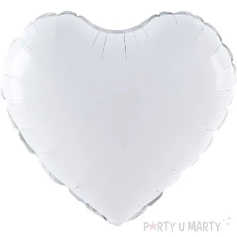 balon foliowy serce bialy partypal 18 hrt