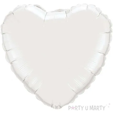 balon foliowy serce bialy qualatex 18 hrt