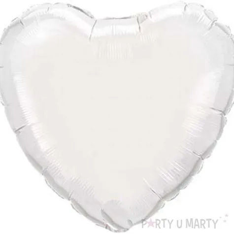 balon foliowy serce bialy qualatex 9 hrt