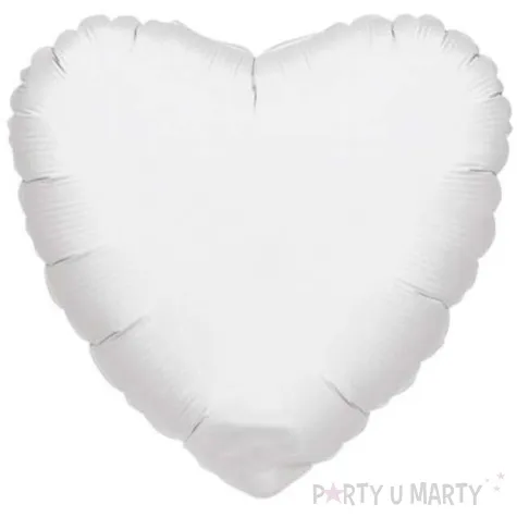 balon foliowy serce bialy unique 18 hrt