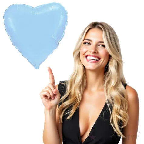 balon foliowy serce blekitny flexmetal 9 hrt