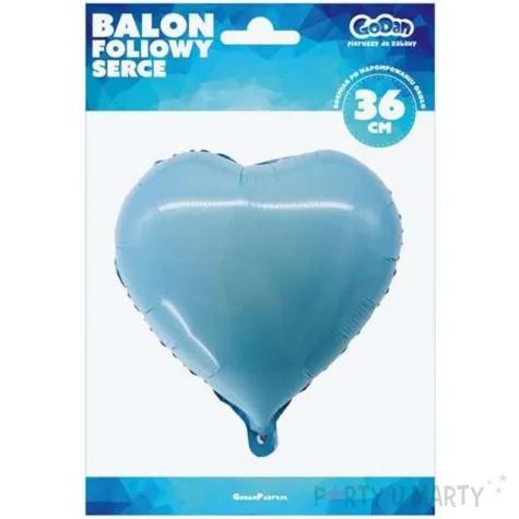 balon foliowy serce blekitny godan 18 hrt