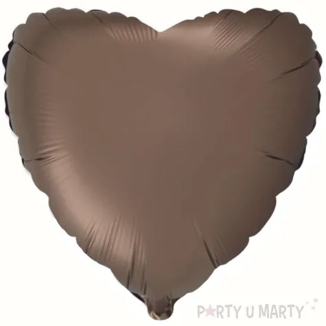 balon foliowy serce brazowy satynowy flexmetal 18 hrt