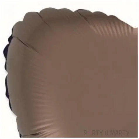 balon foliowy serce brazowy satynowy flexmetal 18 hrt