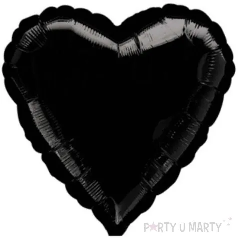 balon foliowy serce czarny amscan 18 hrt