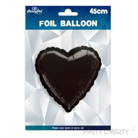 balon foliowy serce czarny partypal 18 hrt