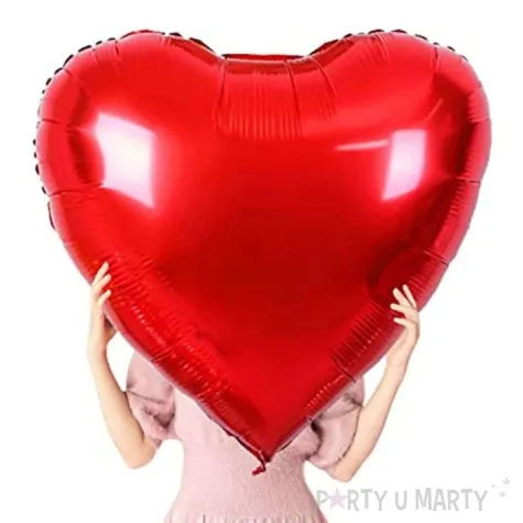 balon foliowy serce czerwony partydeco 24 hrt