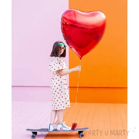 balon foliowy serce duze czerwony partydeco 28 hrt