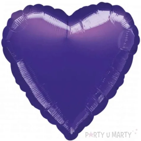 balon foliowy serce fioletowy amscan 18 hrt