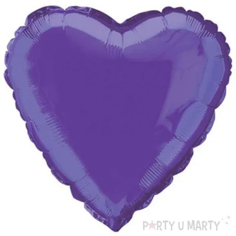 balon foliowy serce fioletowy unique 18 hrt