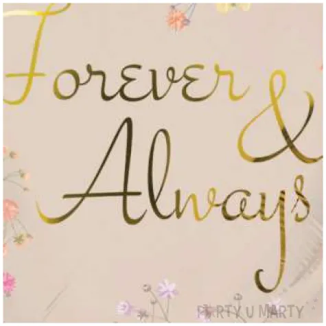 balon foliowy serce forever and always folat ecru 18 hrt