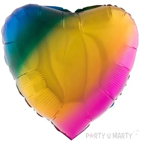 balon foliowy serce gradient funny fashion 18 hrt