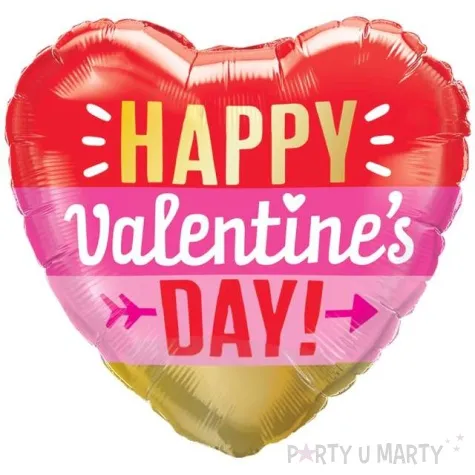 balon foliowy serce happy valentines ze strzala qualatex 18 hrt