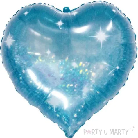 balon foliowy serce holo galactic turkusowy folat 24 hrt