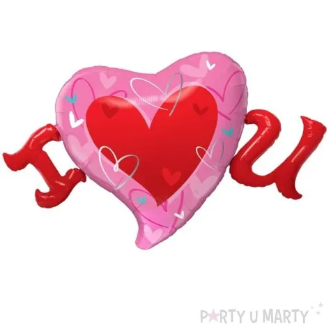 balon foliowy serce i heart you czerwony qualatex 46 shp