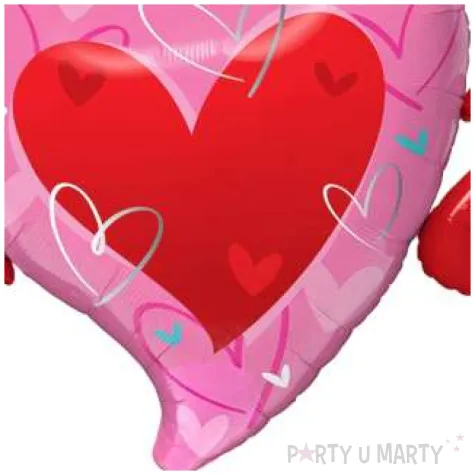 balon foliowy serce i heart you czerwony qualatex 46 shp